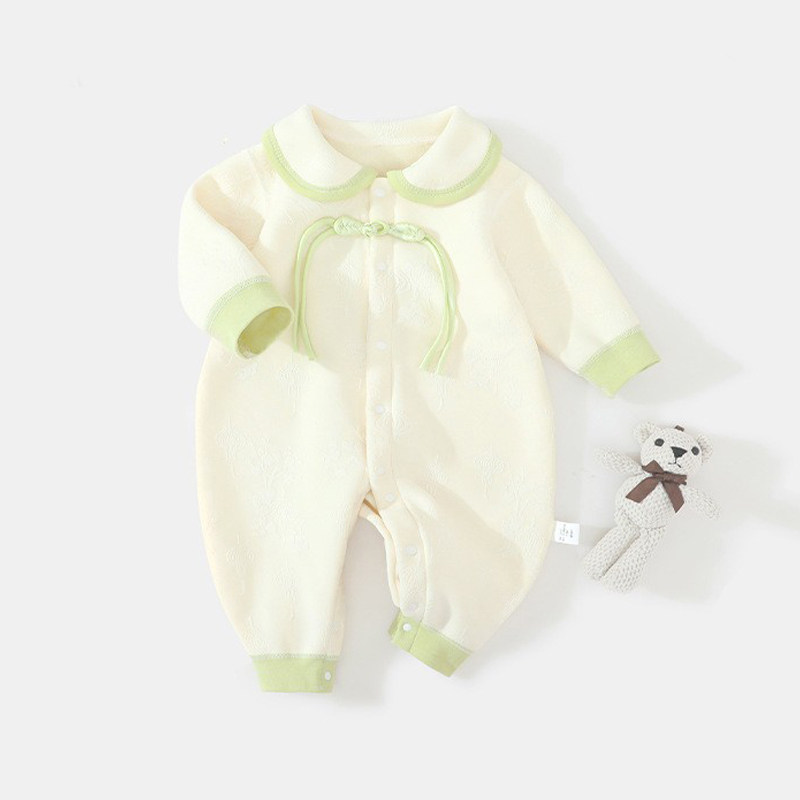【撤柜专区】品牌专柜婴儿衣服秋冬加绒保暖奥粒绒无骨连体衣A类