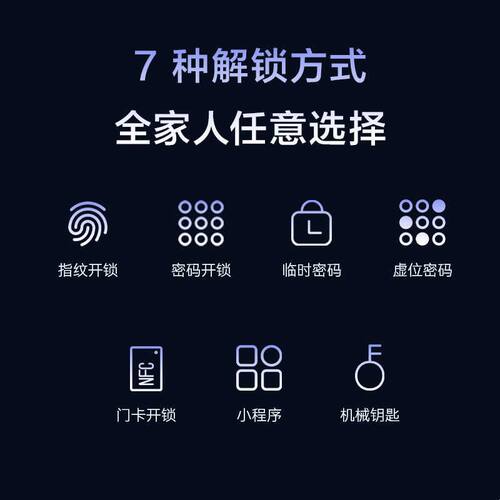 鹿客P7智能锁全自动智能门锁指纹锁防盗门密码锁家用门锁