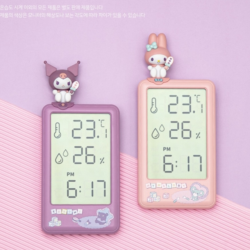 。现货韩国代购三丽鸥美乐蒂库洛米温度湿度计室内婴儿房精准度数