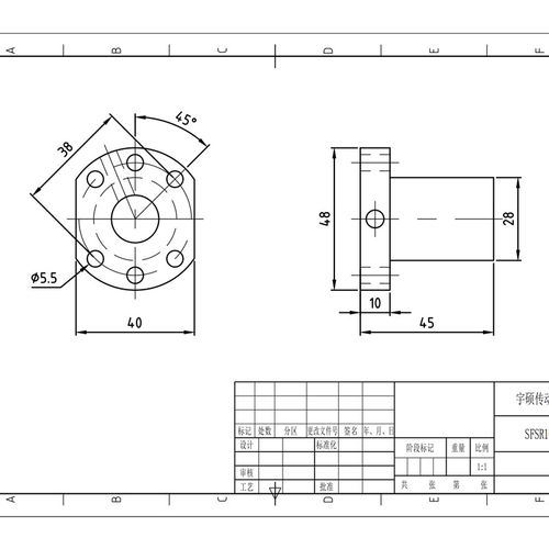 TBI滚珠丝杆滑台丝杠螺母套装SFSR1205 1210 1605 1610T 1620 202