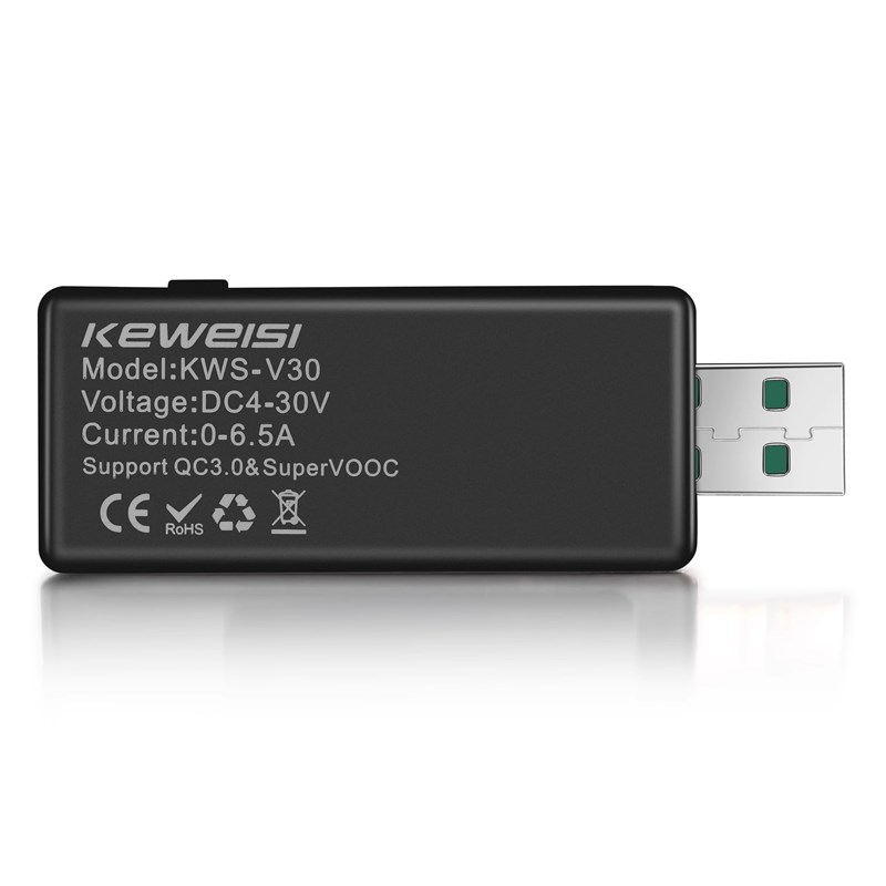 KWS-V30电流电压容量功率检测试仪表usb支持手机充电器协议多功能