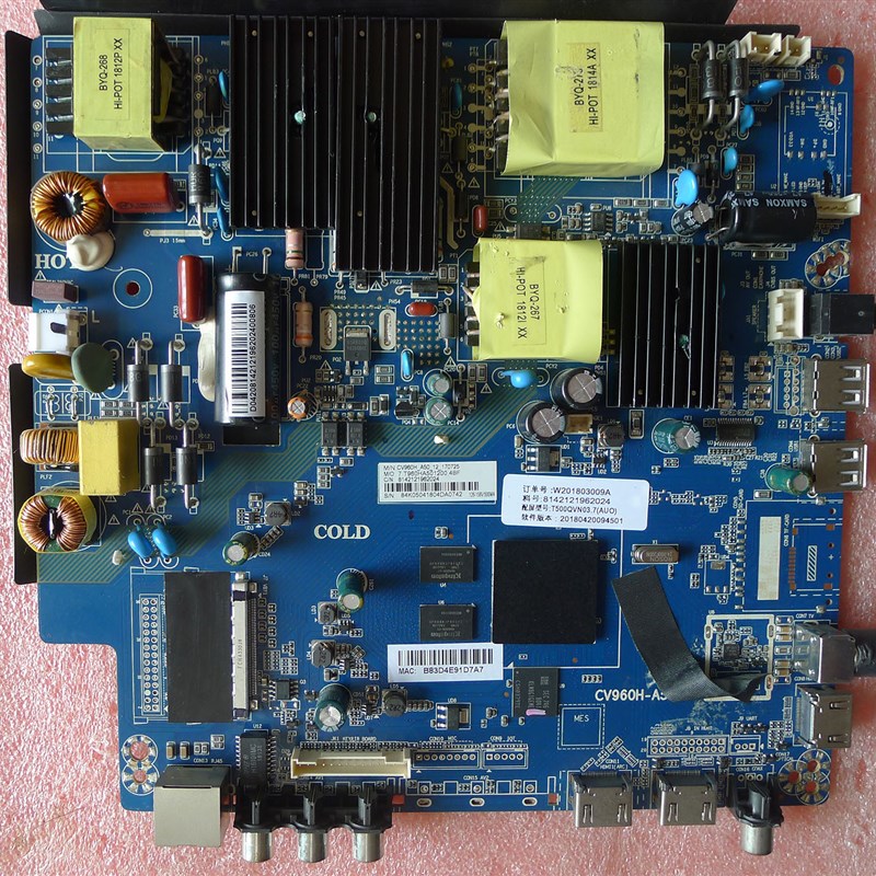 PPTV PTV-55DX5 50C4 50NU4电视机智能网络主板CV960H-A50