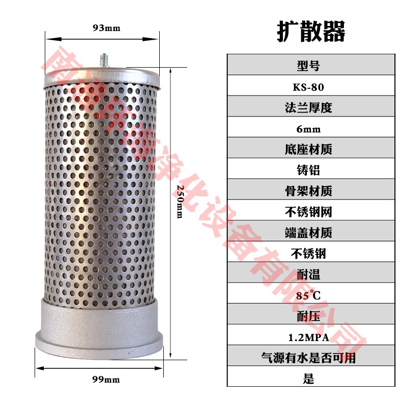 不锈钢高压气体扩散器KS50 65 80吸干机干燥机扩散器塔内扩散过滤