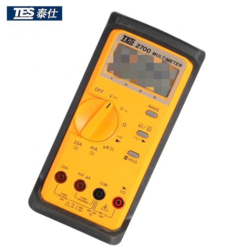 泰仕TES-2700进口数字自动换挡防烧微安电流电工用万用表进口