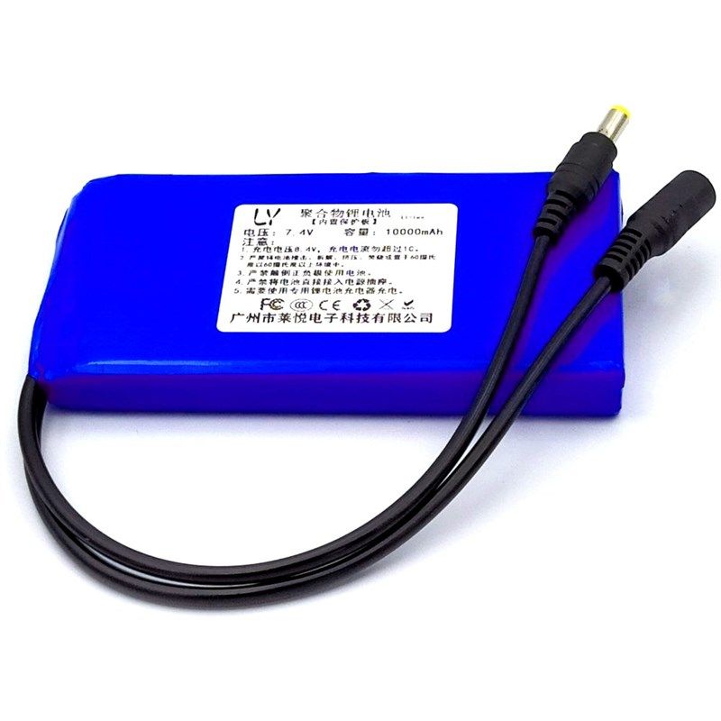 锂电池组7.4v聚合物8.4-9v可充电户外音响扩音器超大容量20000mAh