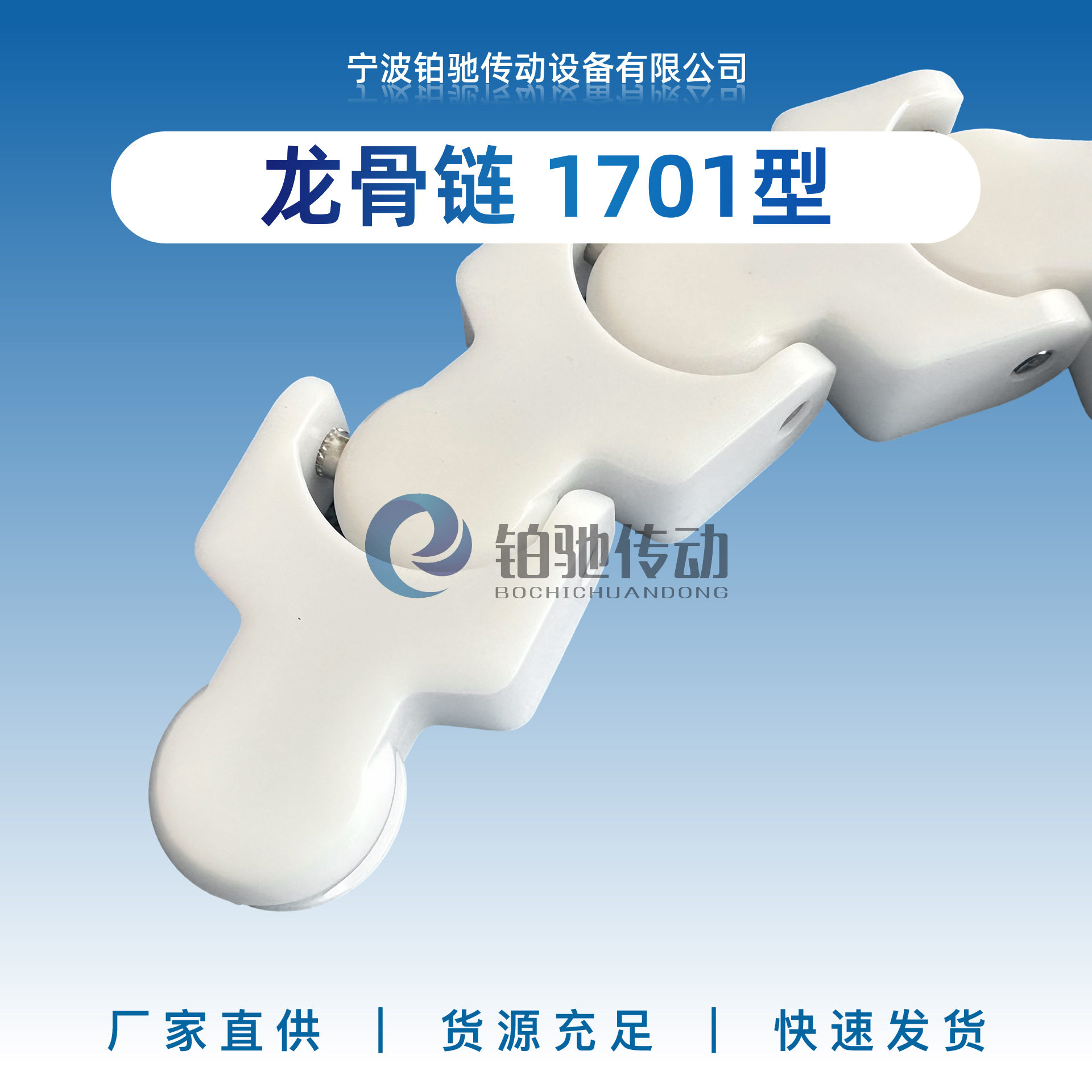 铂驰传动1701系列侧转弯龙骨链利乐包装输送机械设备塑料链板配件