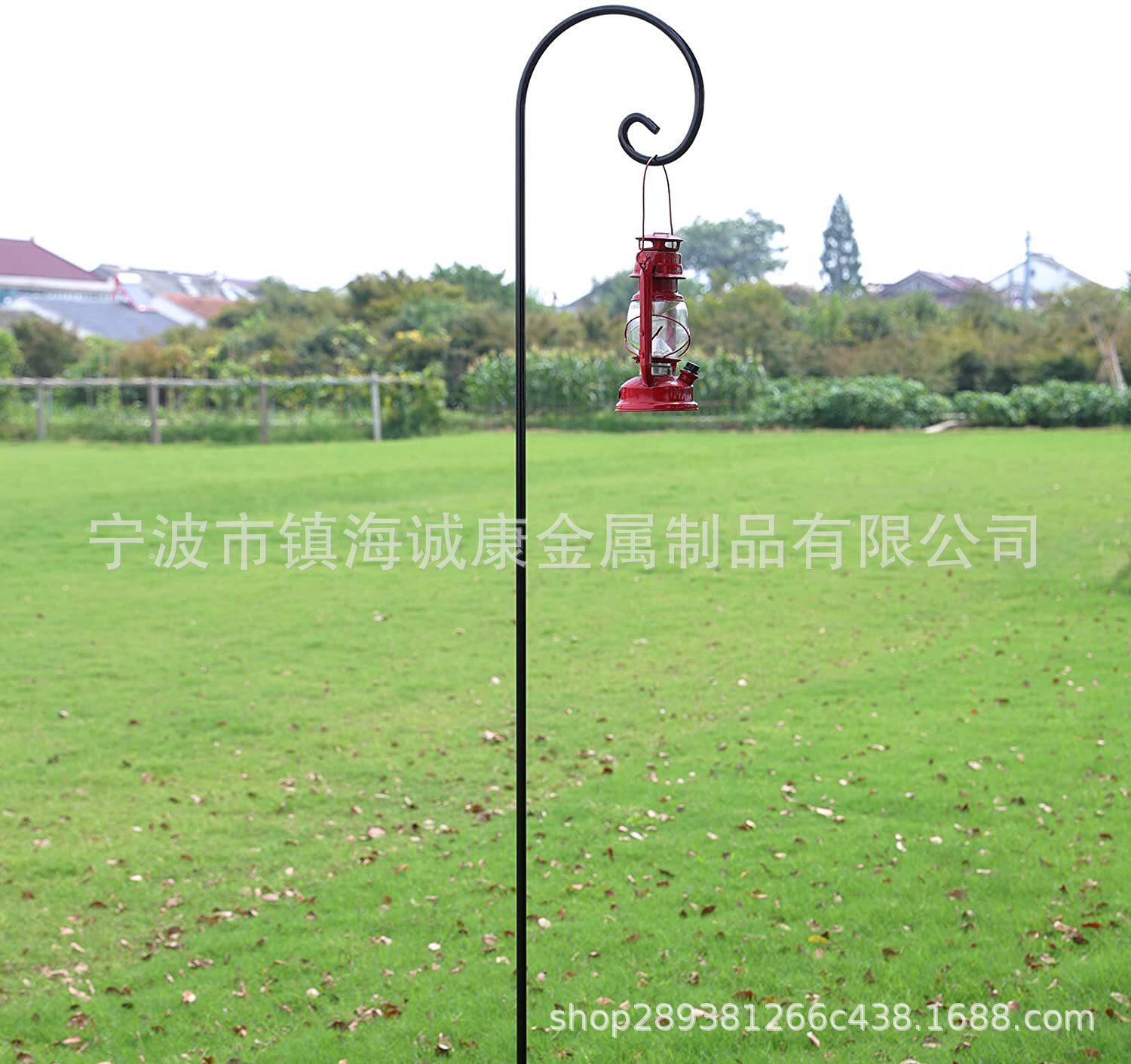 户外绿植挂钩支架喂鸟器支架太阳能灯支架铁艺支架花盆实心支架