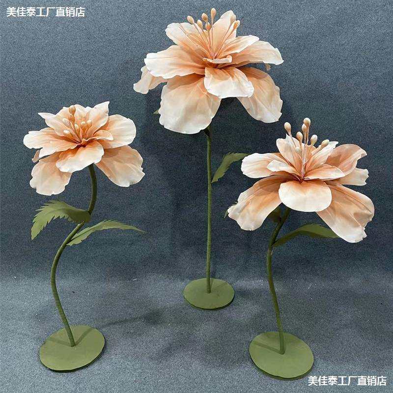 婚庆仿真泡沫花复古花假花手感落地婚庆背景橱窗舞台装饰路引
