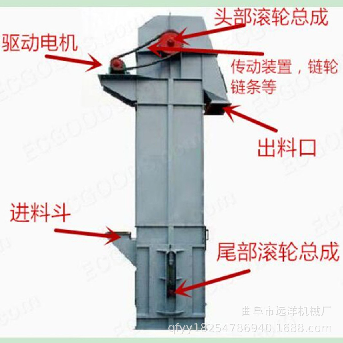 不锈钢斗提机 NE20斗式提升机上料机颗粒粮食垂直上料机