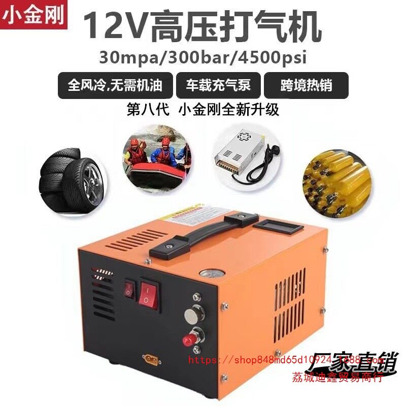 12V高压电动潜水呼吸泵4500PSI
