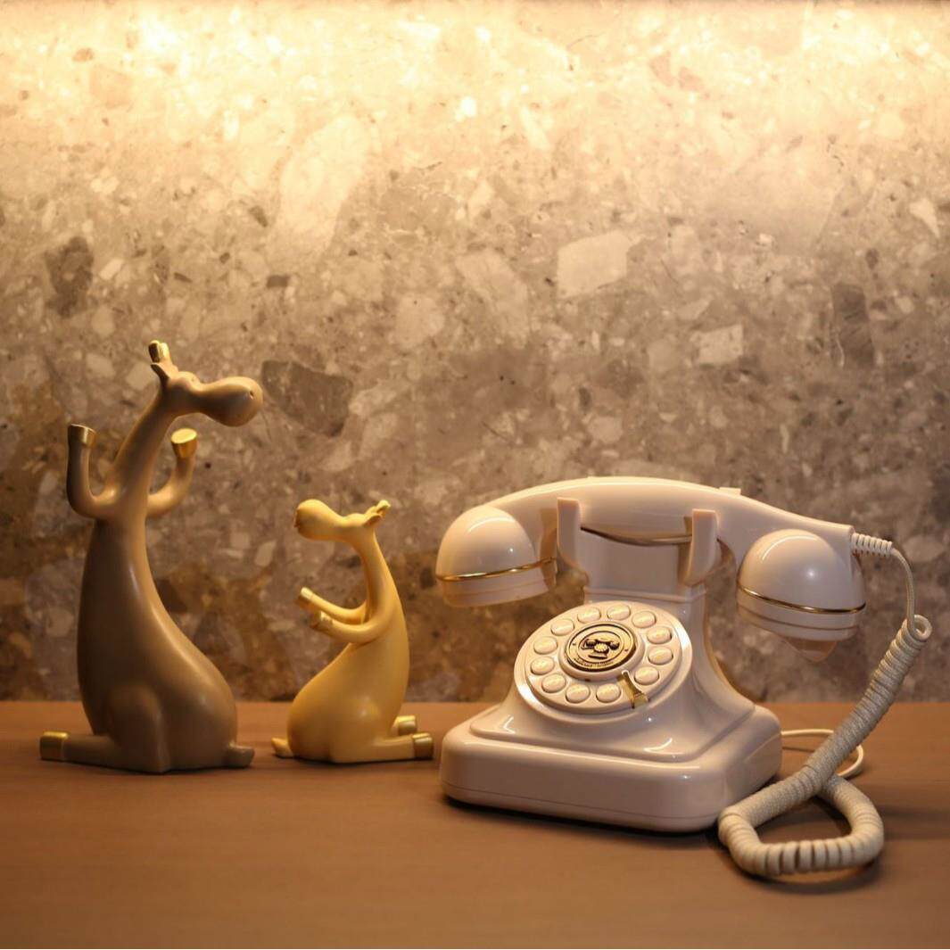 复古插线家用固定有线座机仿古欧式办公室电话机田园法式创意时尚