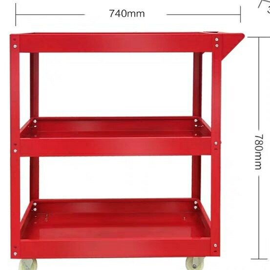 三层手推多功能耐用加厚工具车