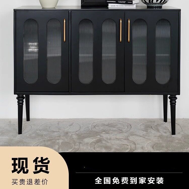 法式复古做旧雕花抽屉玄关柜