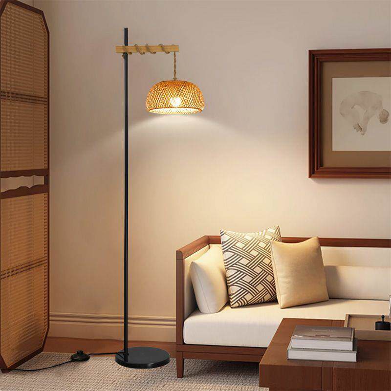 法式中古风落地灯客厅卧室高级感沙发边角新中式美式复古床头台灯