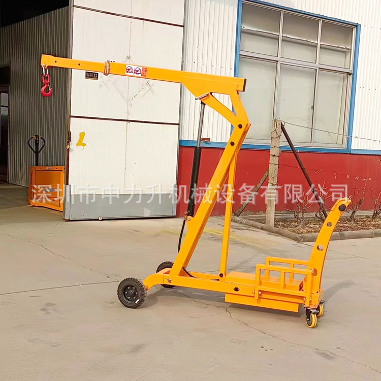 150-700KG电动吊臂车 电动伸缩升降小吊机平衡堆高升降液压装卸车
