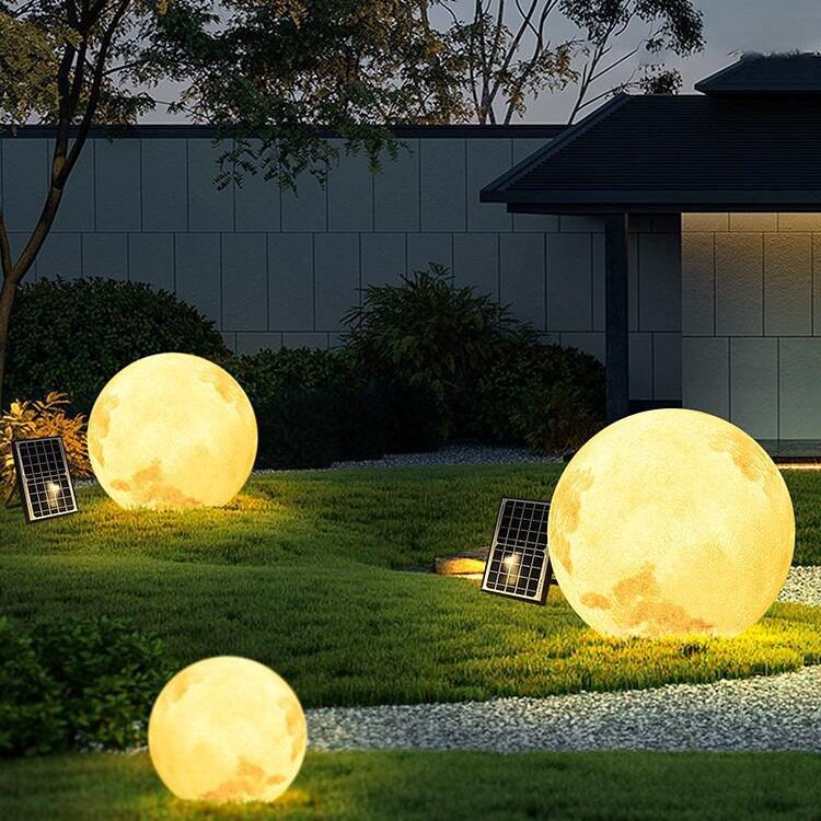 太阳能防水充电月球草坪灯