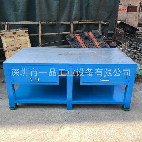 钢板工作台钳工重型飞模台 模具装配台发动机工作桌 铸铁铁板平台