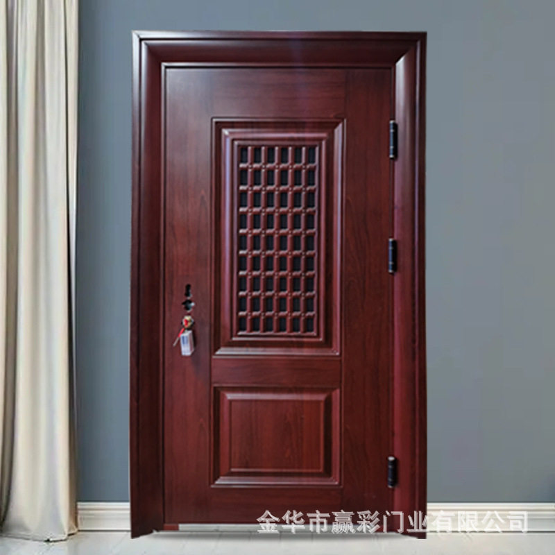 锌合金防盗门中门通风百叶窗