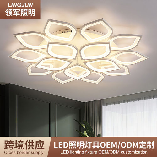 简约现代创意LED花瓣吸顶灯