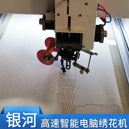 银河纯盘带特种绣花机汽车坐垫发热丝专用绣花机