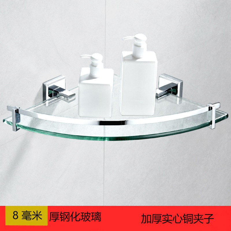 K8全铜转角钢化玻璃打孔免打孔架