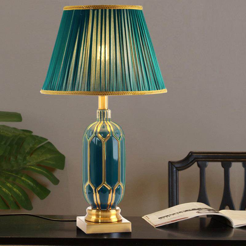 美式卧室家用陶瓷台灯欧式现代简约温馨浪漫创意客厅书房床头灯具