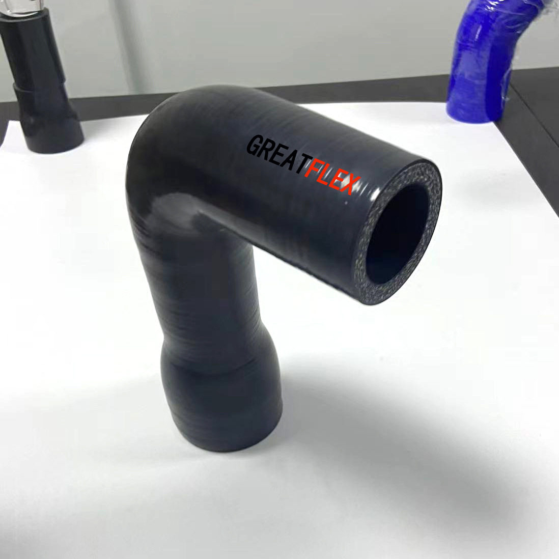 GREATFLEX灰色进气废气弯管堵头 硅胶90度弯变径管堵头硅胶帽ER90