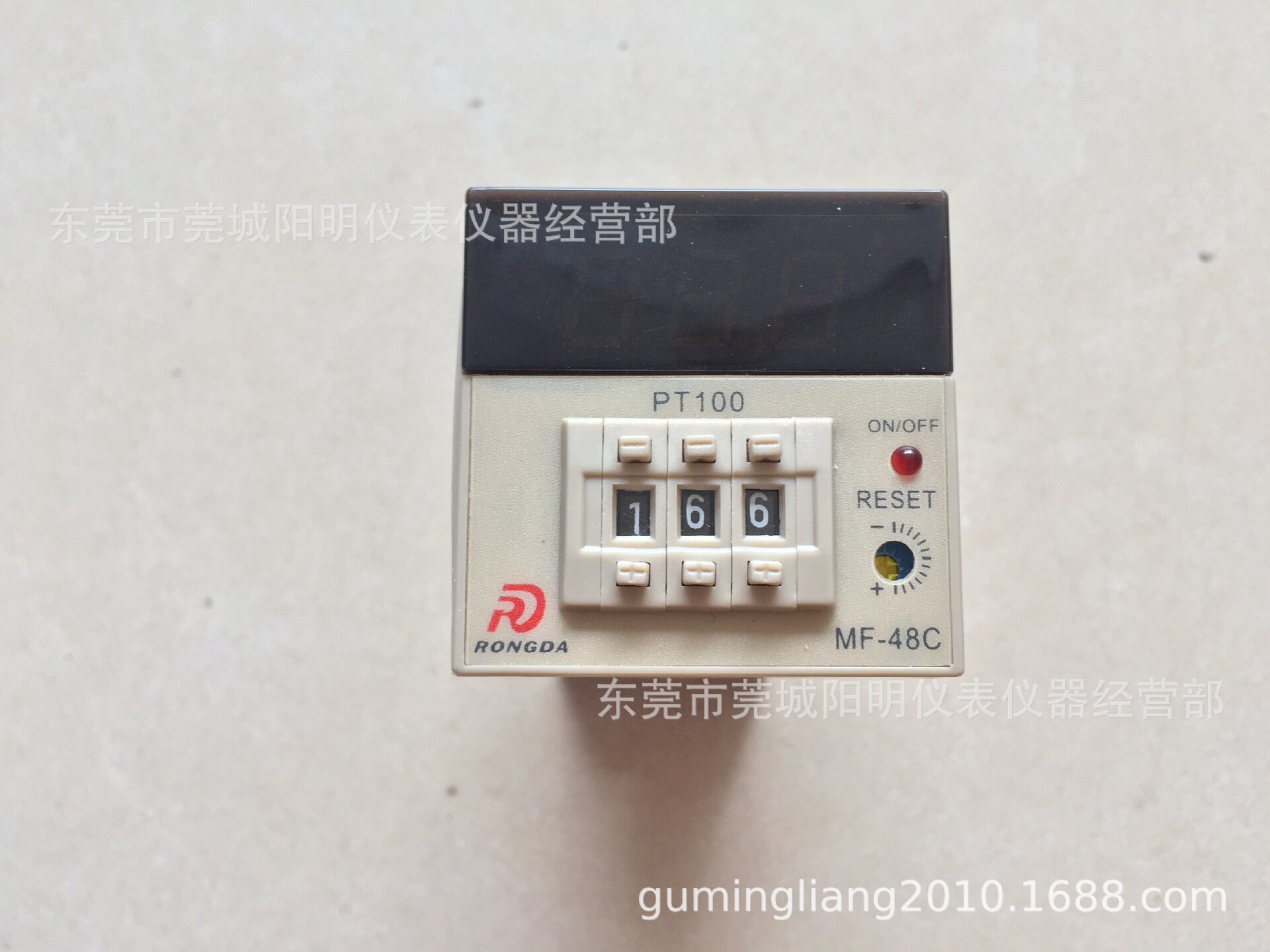 原装正品荣达温控仪RONGDA荣达拨码数显表MF-48C0-399度温控器