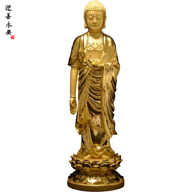阿弥陀佛木雕弗像厂家客厅弗堂工艺品摆件批发厂家直销 迎善永安