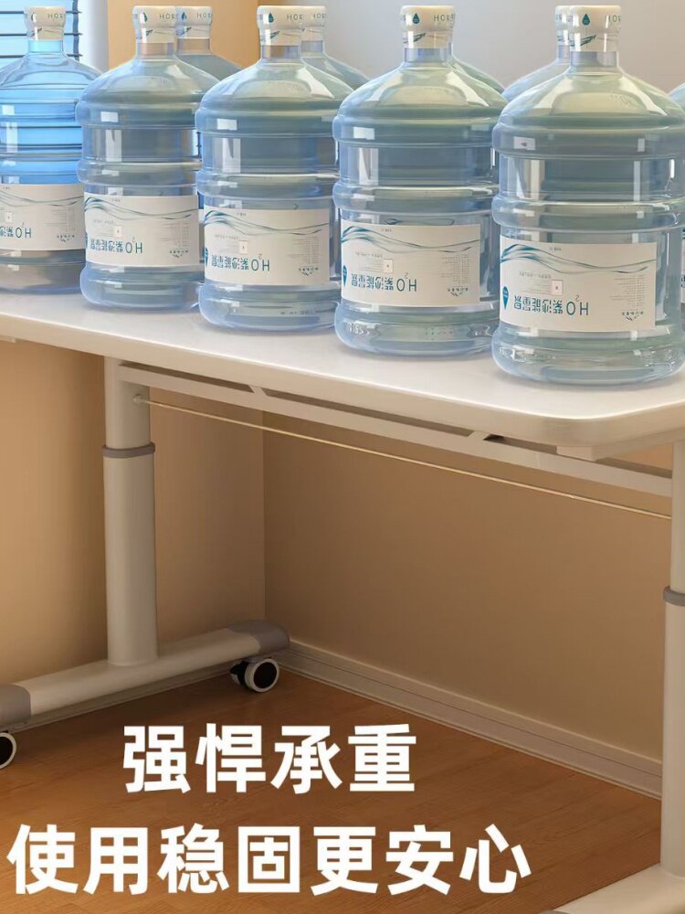 OD59手摇式升降桌腿支架可移动带滑轮办公台面承重脚架书桌架子可