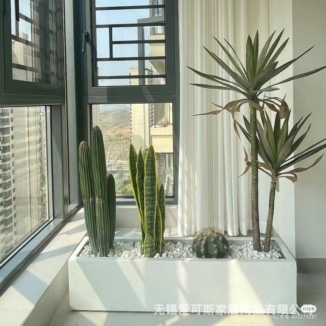 厂家直销批发水泥花盆长方形长条马槽 阳台户外花箱隔断镁泥花盆