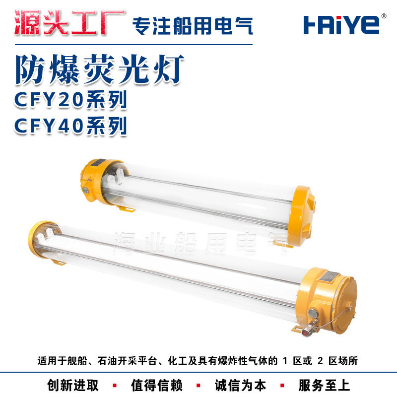 船用791927/791929油漆间电屏防爆防水密LED荧光灯CFY20/40-1/2