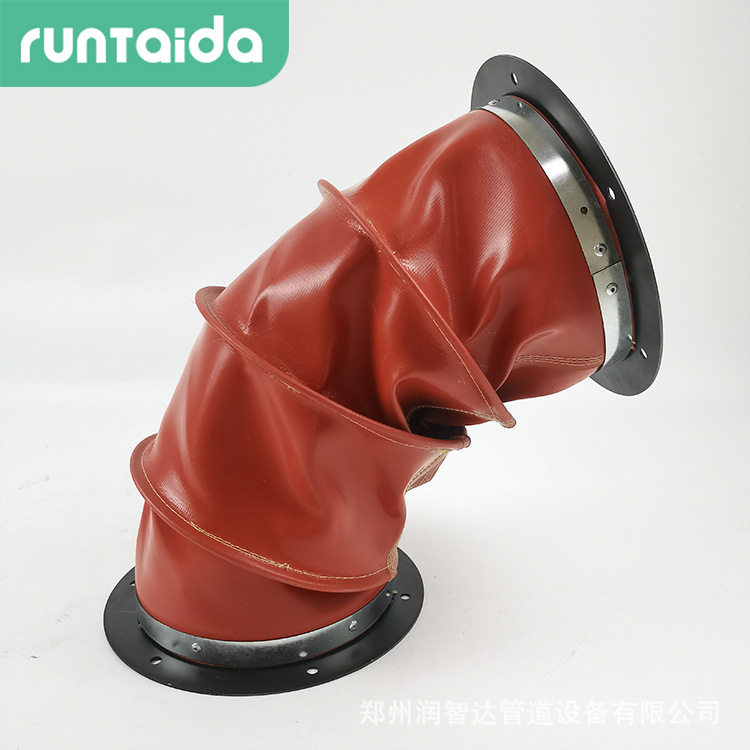 耐温硅胶风机软接 防火式通风管道伸缩软接头 帆布通风风机软连接