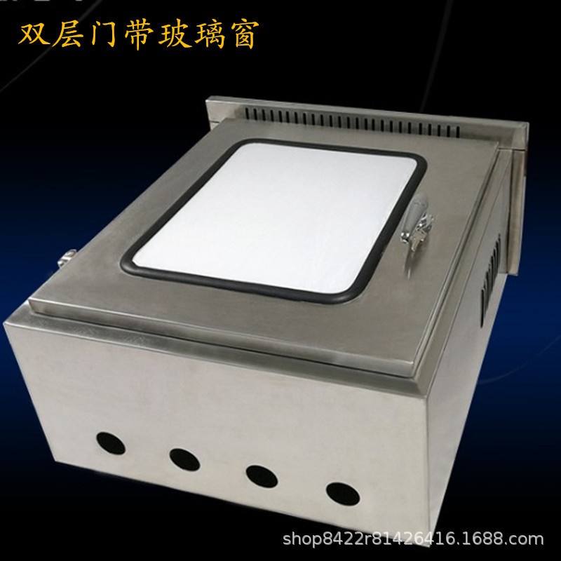 室外不锈钢双门配电箱户外304内外门防雨按钮箱电控箱600*500*250