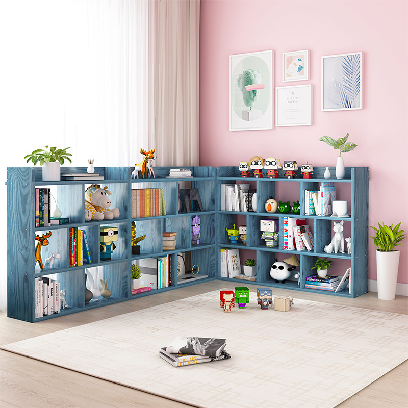 书架置物架落地简易书柜简约现代省空间家用客厅学生组合收纳架子