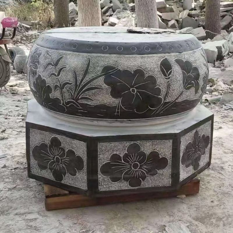 青石雕刻仿古做旧石柱墩青石柱墩底座石墩子包柱石