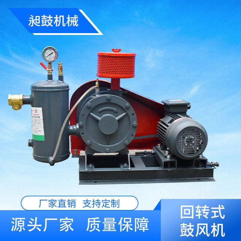 回转式鼓风机水产养殖曝气增氧大风量滑片低噪节能 回转式风机