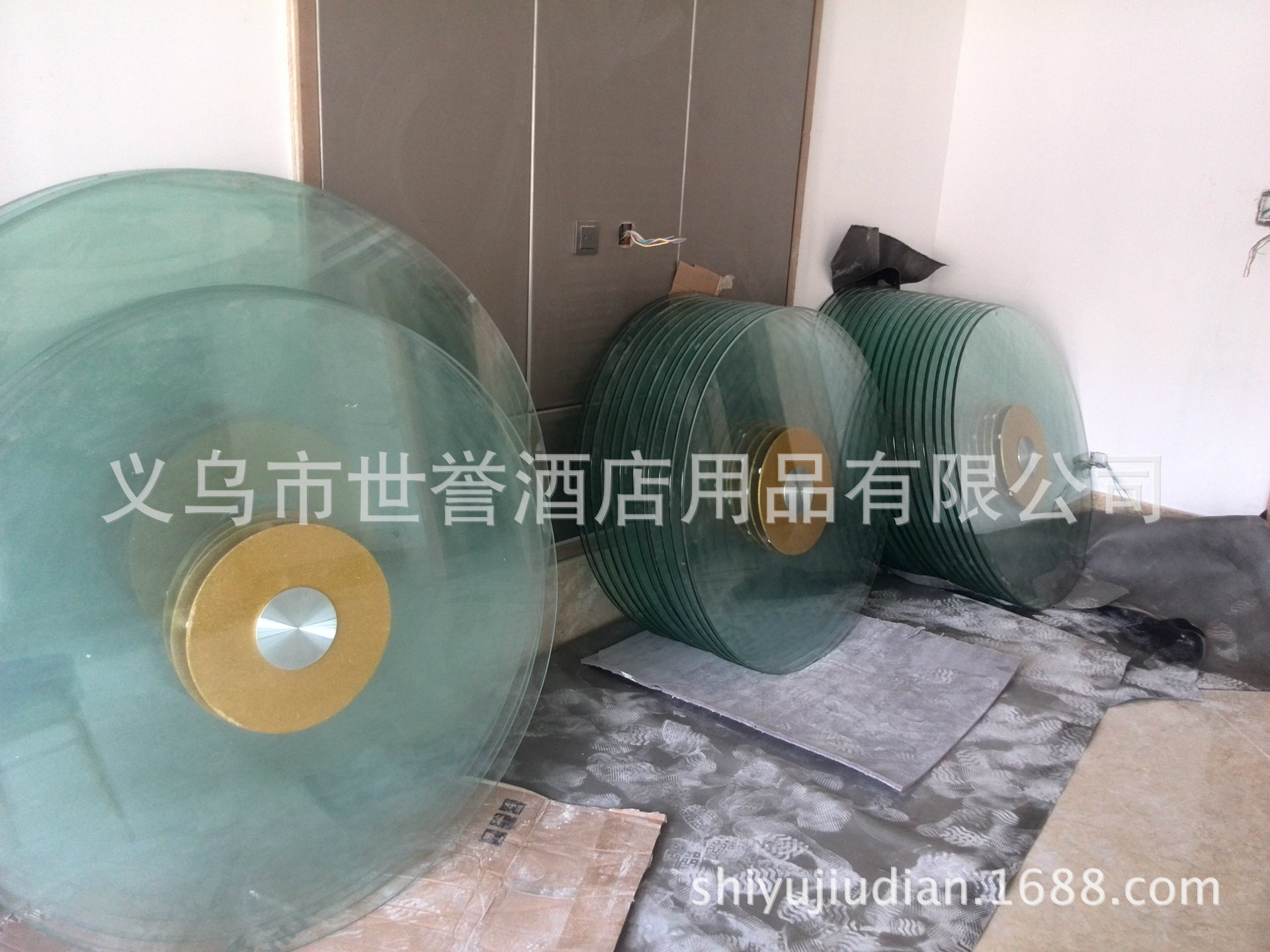 星级酒店品质 星级酒店宴会厅玻璃转盘 宴会中心婚宴手动转盘