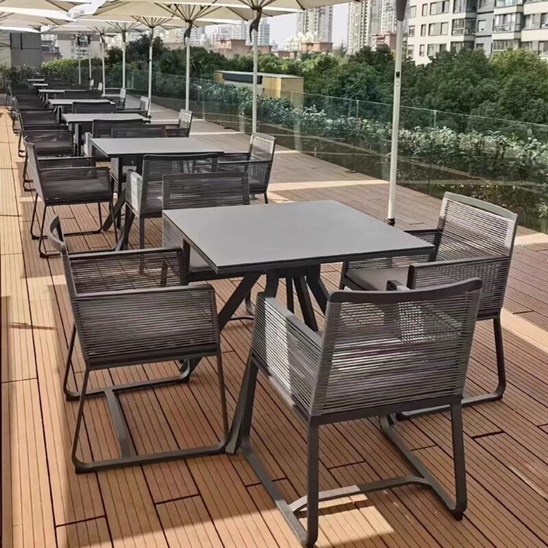 北欧户外桌椅组合室外藤编藤椅别墅庭院花园露台阳台酒店休闲家具