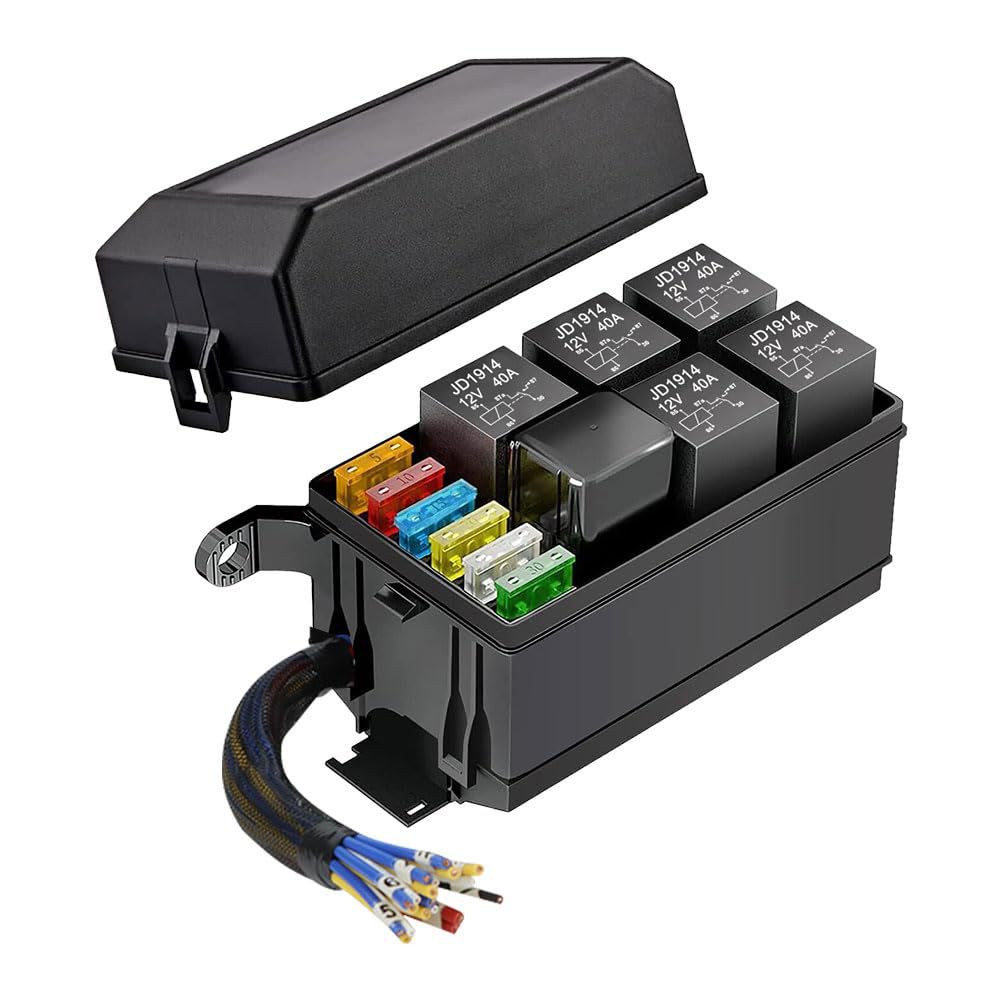 12V/24V带线束6路继电器保险盒