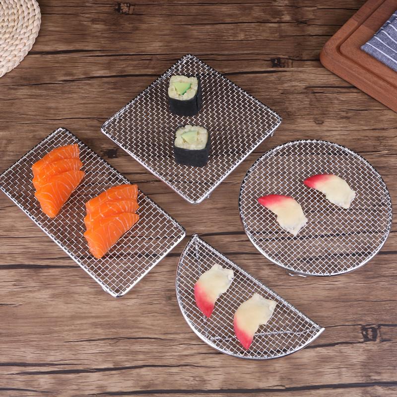 304不锈钢半圆形户外便携多功能烧烤网烧烤炉烤肉网格架片