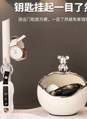 入户门口玄关放钥匙置物架收纳摆件轻奢高档鞋柜客厅儿童房装饰品