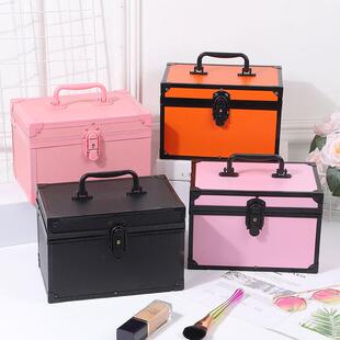 彩带锁足浴洗浴桑拿技师工具箱美容美发双层化妆箱K歌会所手提箱