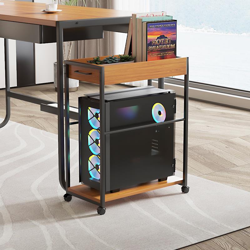 台式电脑桌配套主机壳架可移动防倒置物架家用电脑大主机壳防潮架