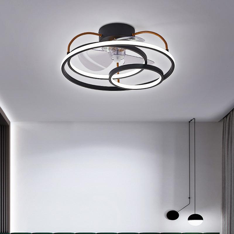 简约吸顶风扇灯卧室北欧吊扇灯家用静音餐厅儿童房电扇灯风扇吊灯