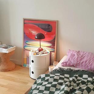 Kartell意大利2层卧室白色北欧储物柜床头柜家用卫生间置物边柜子
