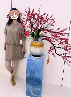 客厅玄关酒店会所展厅大理石雕塑摆件底座摆台工艺品装饰岩板基座