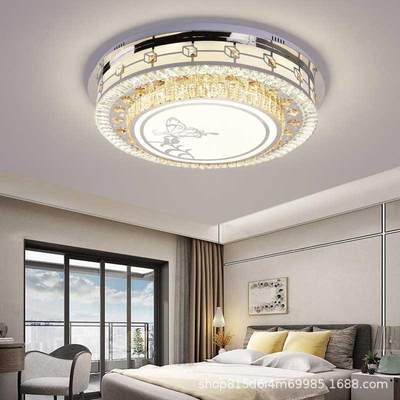 客厅水晶灯2021新款现代简约客厅餐厅吸顶灯轻奢LED水晶吸顶灯饰