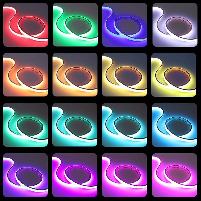 变色led灯带七彩变光rgb氛围电竞房网吧遥控调光插电款自粘装饰灯