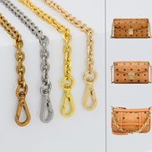 适用mcm信封包链条肩带麻将包改造替换金属链子斜跨包带配件单买